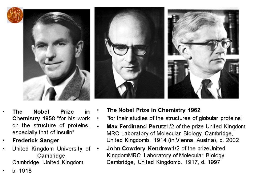 The Nobel Prize in Chemistry 1958 